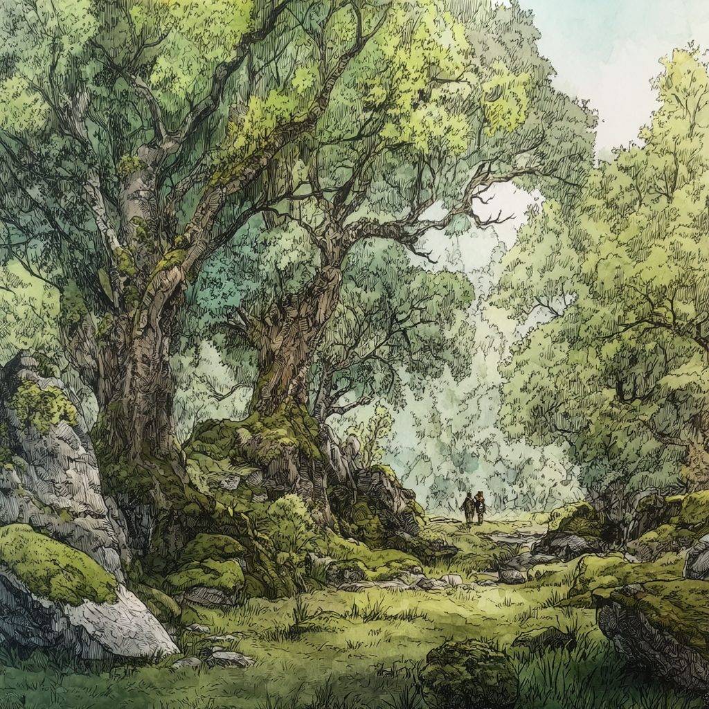 A lush forest path representing a career journey with Treebeard Labs.